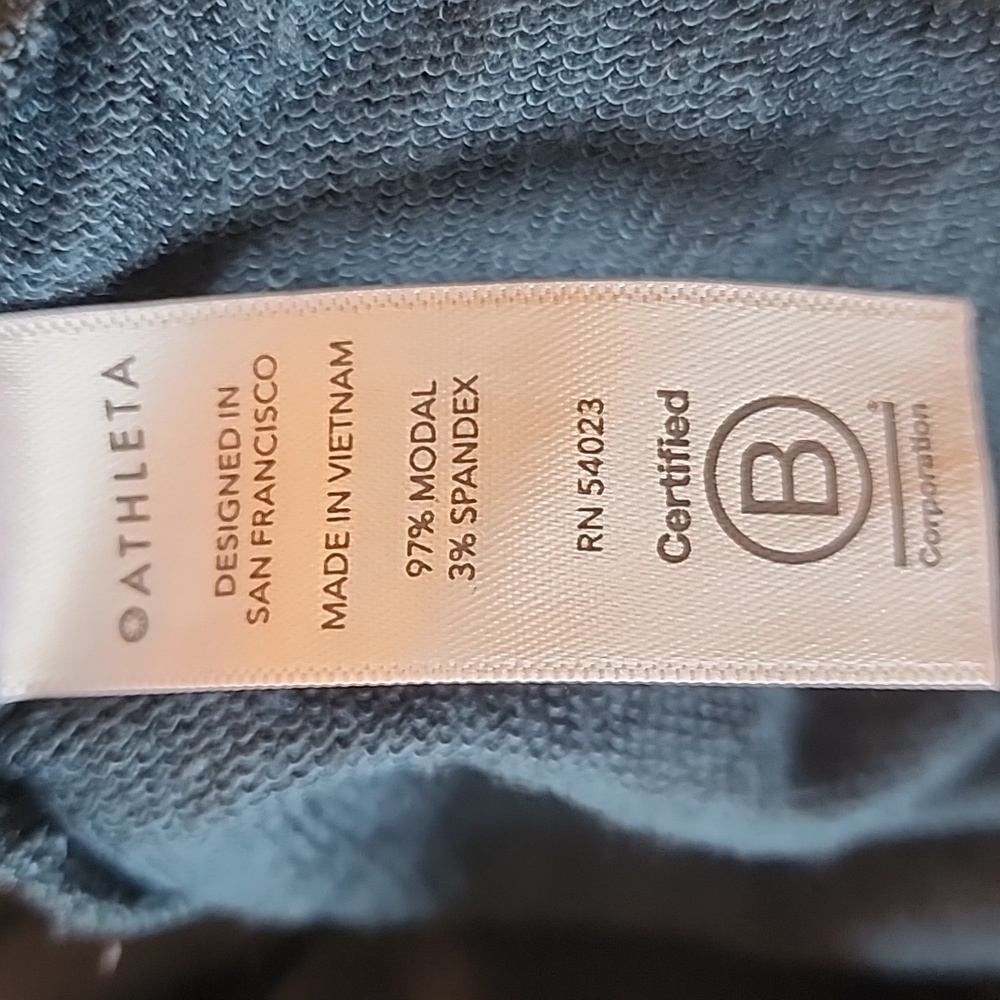 Athleta Studio Barre Teal Long Sleeve Dress  S - Picture 10 of 12